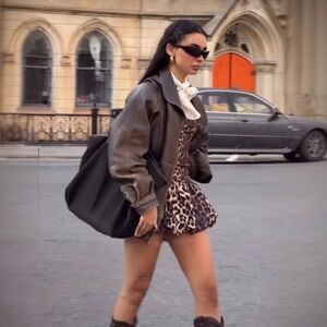 CLEOBELLA Large Black Canvas Tote Bag with Vegan Leather Trim *BNIP